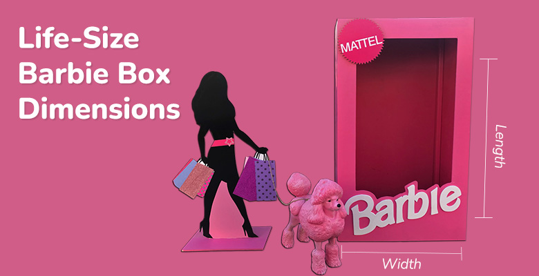 life size barbie doll box dimensions