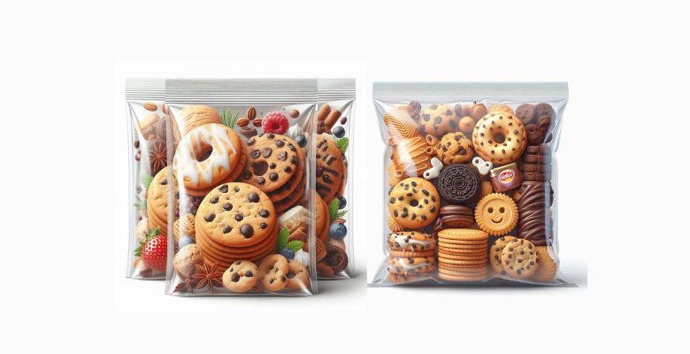 transparent cookie packaging for visual effect